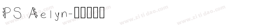PS Aelyn字体转换